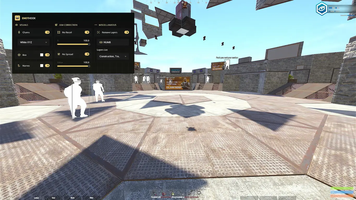 Screenshot 27 do cheat Rust Enot Hook